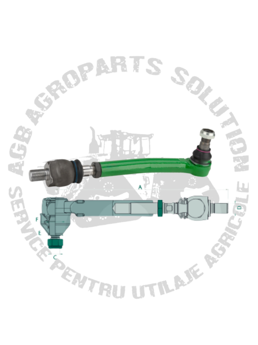 Ansamblu cap de bara si bieleta dreapta punte ZF telescopic John Deere AZ71005 0501.007.557 0501007557