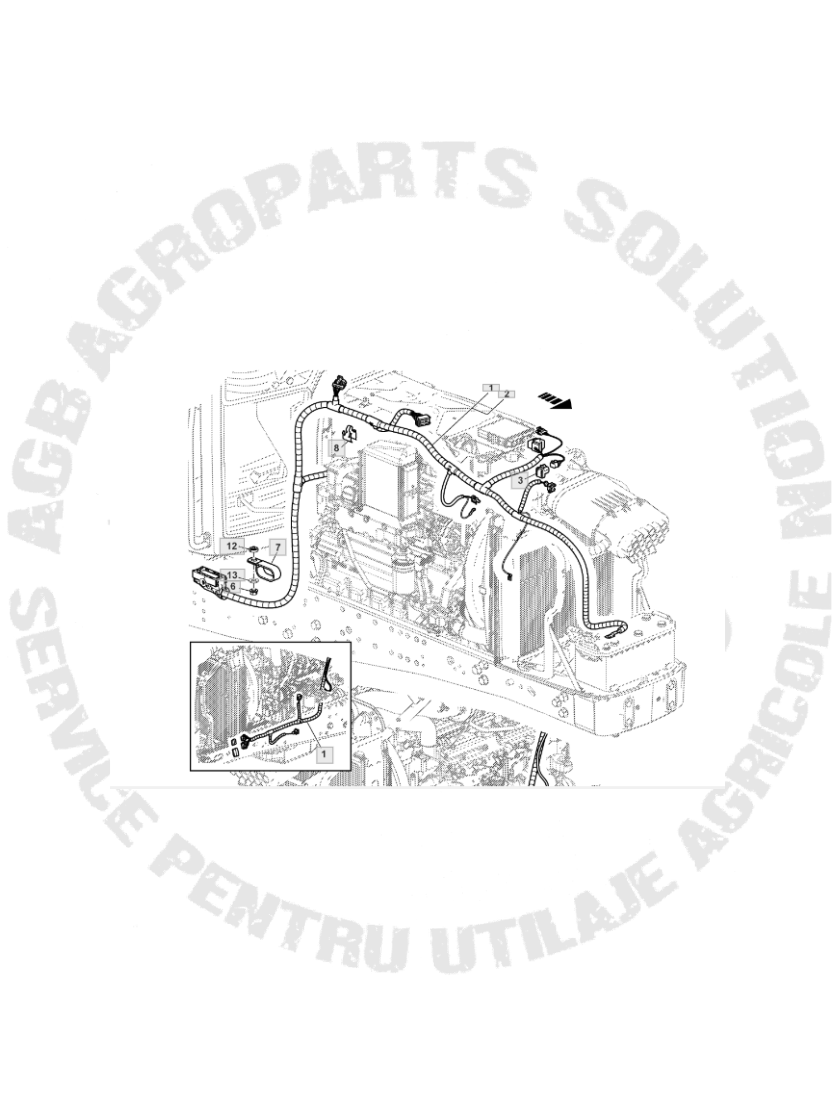 Instalatie electrica motor John Deere AL175635