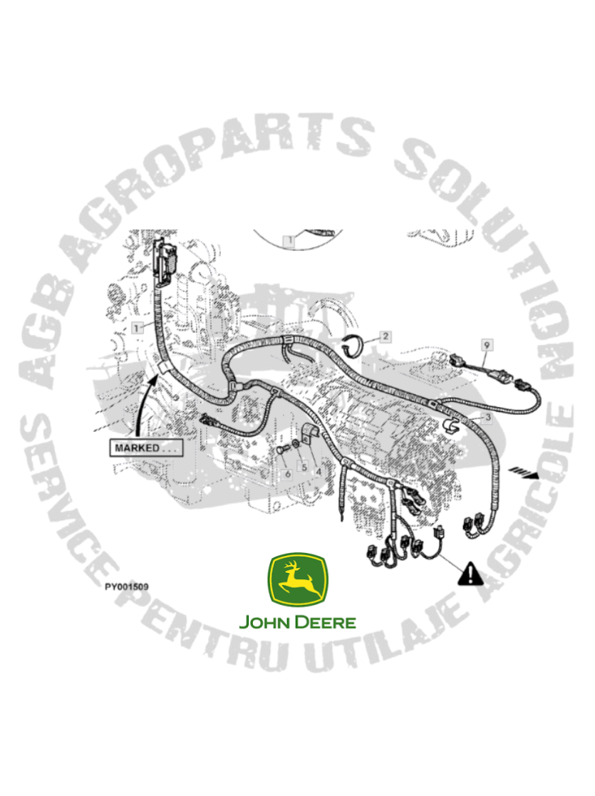 Instalatie electrica transmisie PowrQuad Plus AutoQuad Plus John Deere AL168746