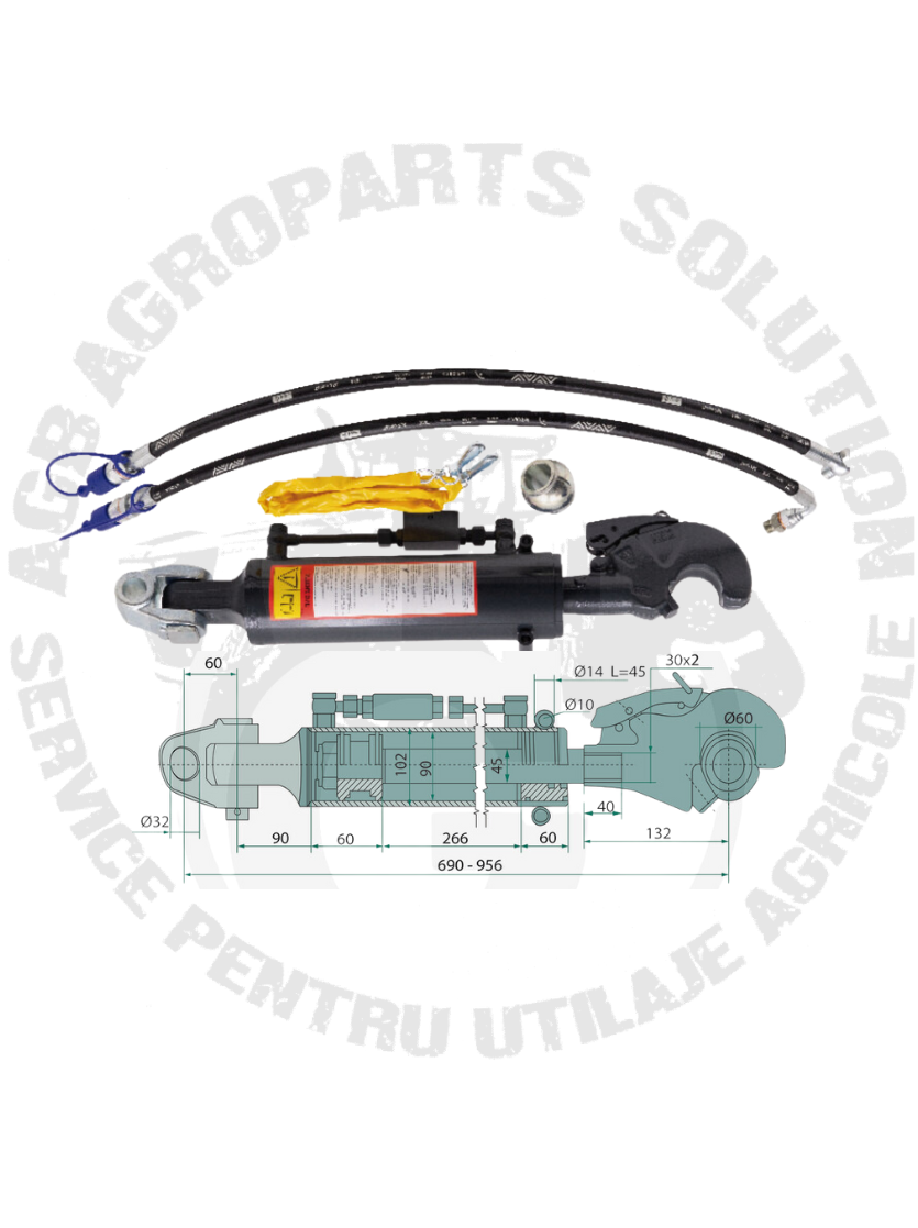 Tirant central hidraulic M36 cat.3 69-95 cm 20000225