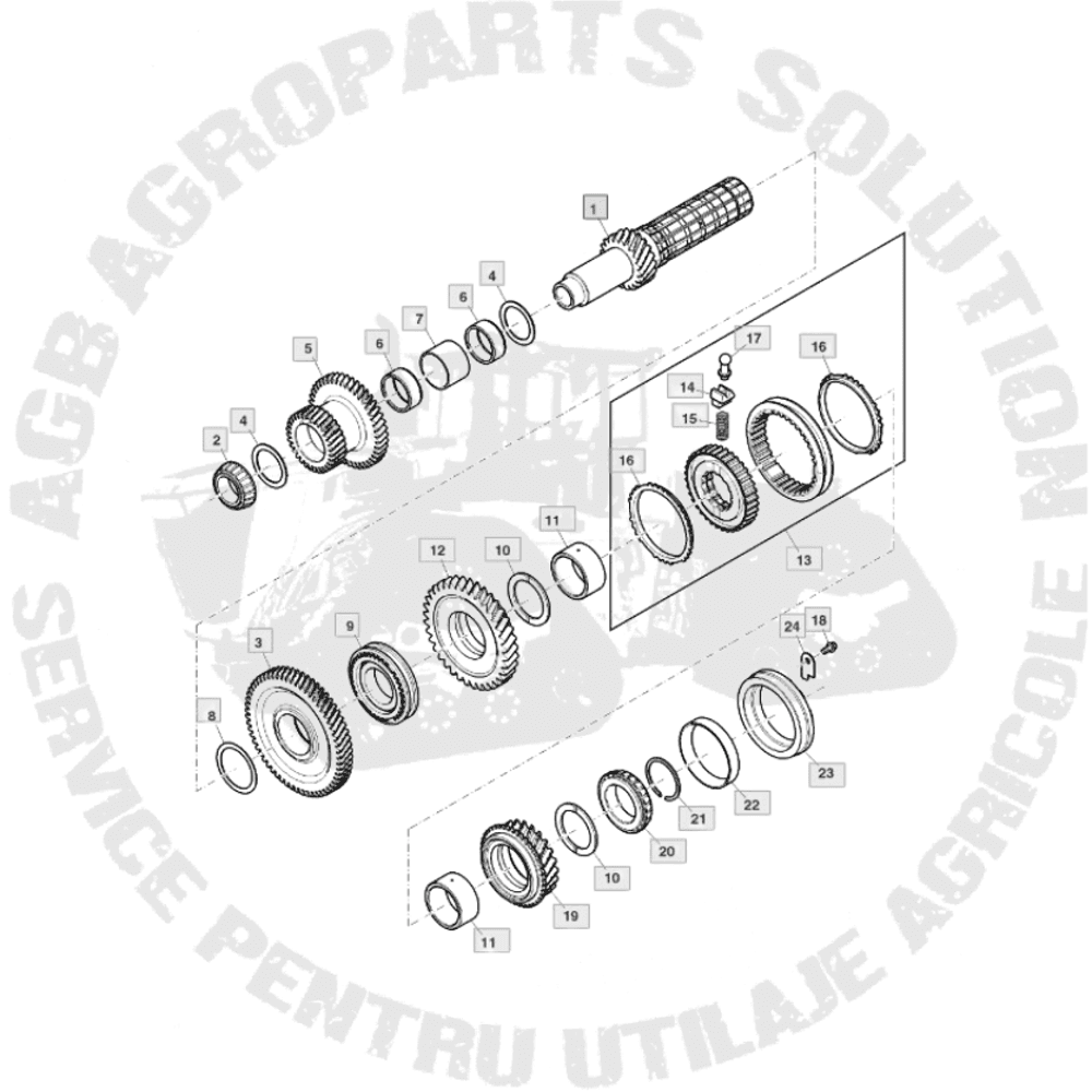 Ax cutie mecanica Z 20 R309842 R287410 R162143