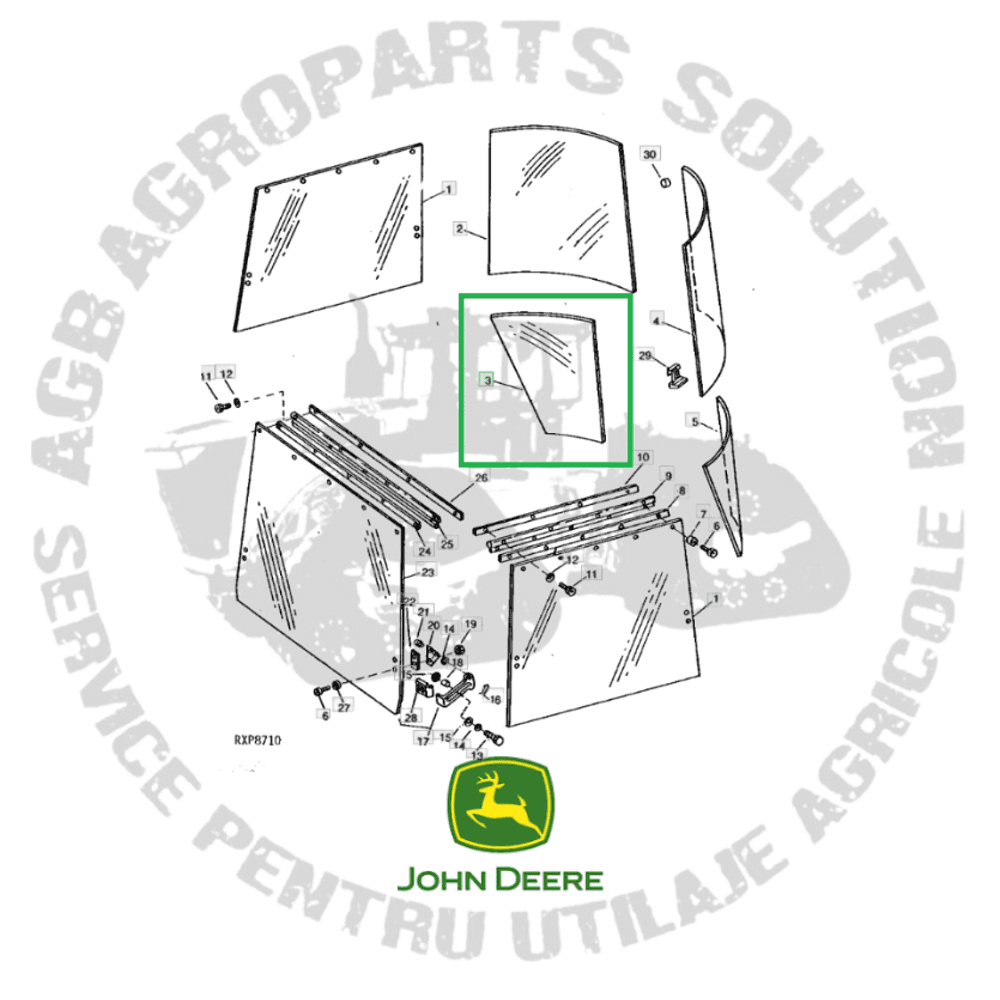 Geam usa cabina SG2 R93149