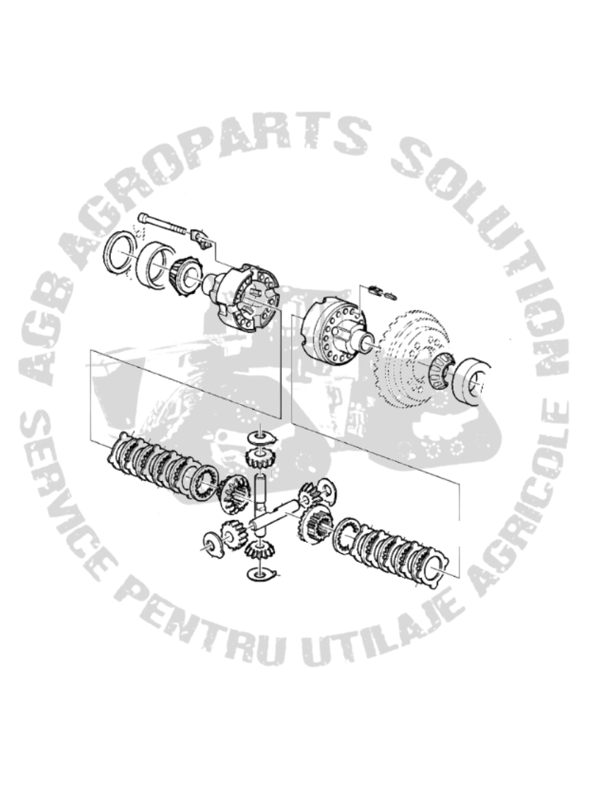 Diferential punte fata John Deere 2045 L101699 L101697 L101698 L39983 L100150 L100153