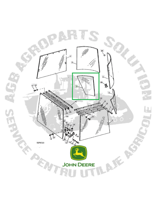 Geam usa cabina SG2 R93149